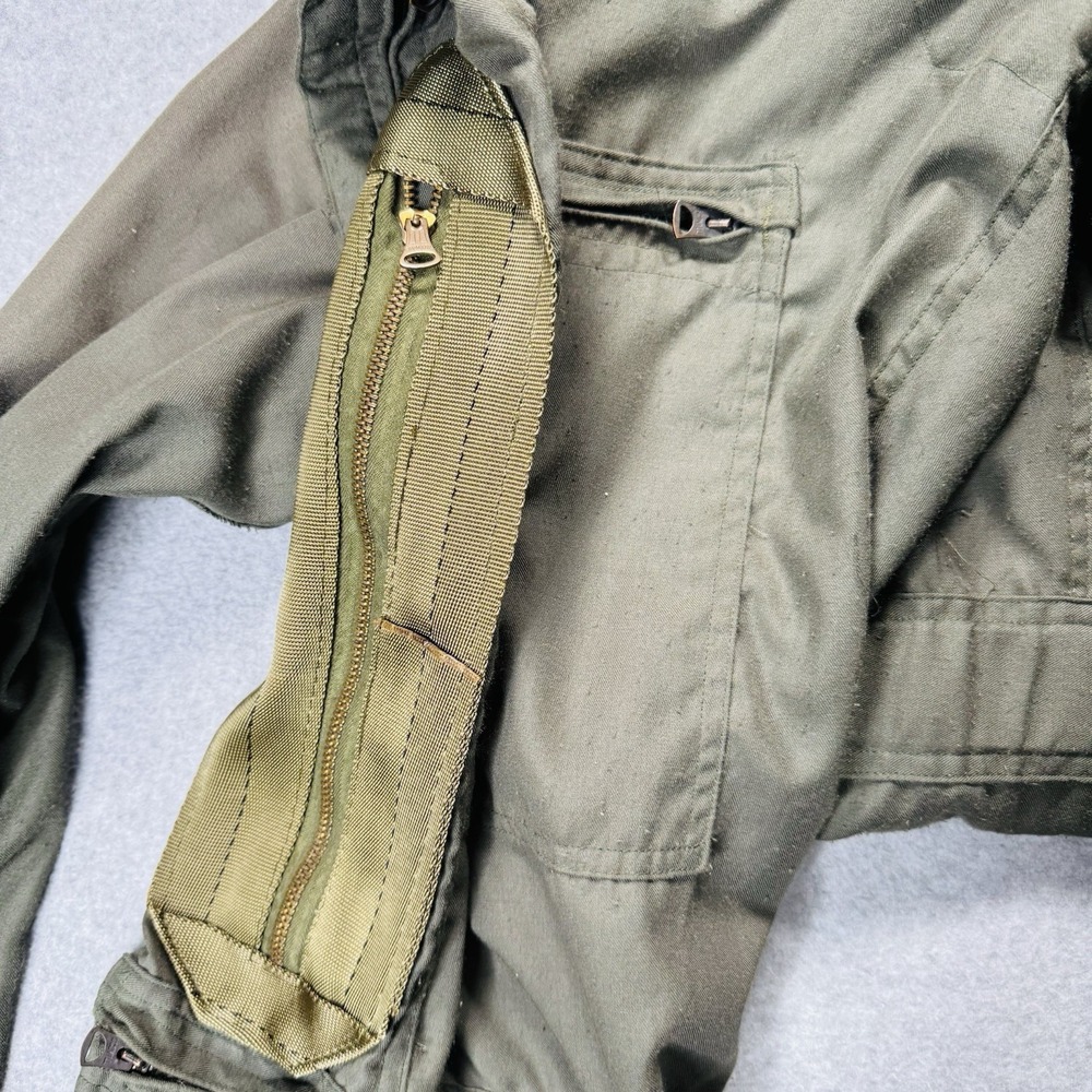 Vintage US Military Flyers Coveralls Mens 38R CWU-27/P Flight Suit 70s Olive - Picture 9 of 16